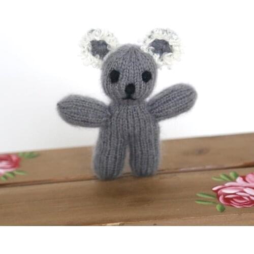 Baby Boy Toys Photography props Knitted Mini Animals Crochet Toy Photo Prop Stuffed Animal Newborn Teddy Bear Amigurumi Bear