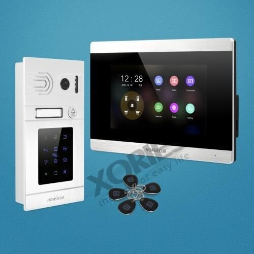 HOMSECUR 7" Wired AHD Video&Audio Home Intercom with 1.3MP Silver Camera for House/Flat BC071HD-S+BM715HD-S
