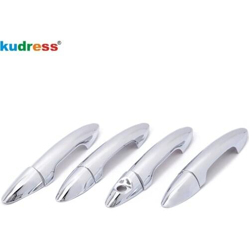 For KIA K2 RIO Sedan 2011-2014 Car ABS Chrome Trim Door Handles Cover Sticker Exterior Decoration Accessories