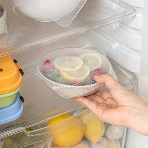 2 PCS Silicone Reusable Bowl Covers Food Storage Covers Reusable Veggie Saver Bundle Variety Pack Reusable Silicone Food Wraps