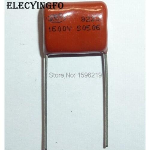 50pcs CBB capacitor 822 1600V 822J 1.6KV 6800pF 8.2nF P15 CBB81 Metallized Polypropylene Film Capacitor