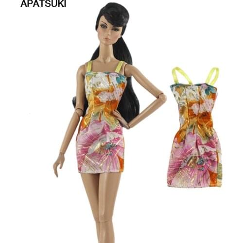 Fashion Doll Clothes for Barbie Doll Dress for 1/6 BJD Doll Outfit Party Dresses Floral Style Clothing for 1:6 Doll Toy Kids Toy