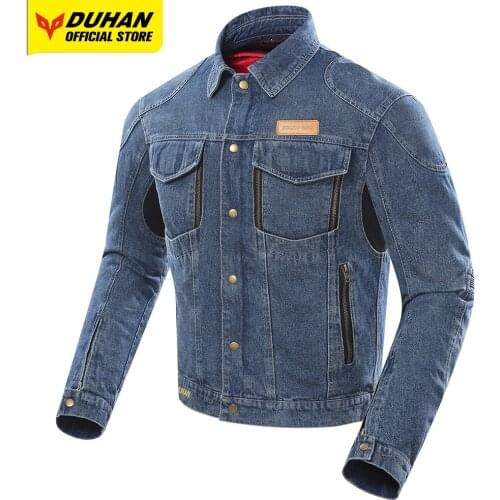 DUHAN Motorcycle Pants Moto Cycling Jeans Body Protective Gear Motocross Trousers Wear Resistant Summer