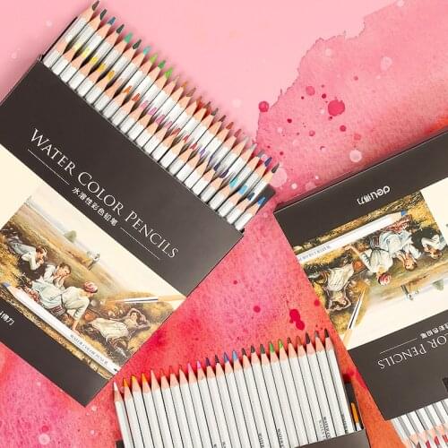 24/36/48/72 Colour Pencil Professional Watercolor Pencils Set Sketch Drawing Painting Tool School Stationery Gift Art Supplies