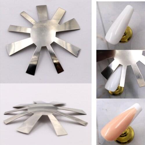 Nail Cutter French Nails Acrylic Pro 9 Size Tips Manicure Edge Trimmer Almond Shape Easy French Cut V Line