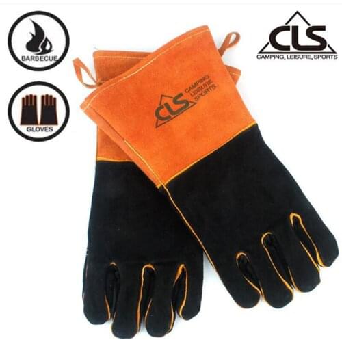 2 PCS/Pair Home Oven Gloves Outdoor Heat Resistant BBQ Gloves Fireproof Grilling Cooking & Baking Mitts