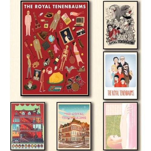 28 Designs The Royal Tenenbaums Whitepaper Poster Home Decal Art Painting Funny Wall Sticker for Coffee House Bar