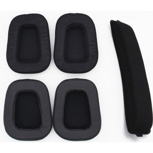 Earpads For Logitech G933 G633 headphone pads sponge sleeve cotton earpads breathable Replacement Foam Earmuff mesh head beam