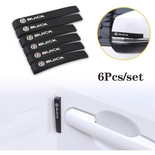 6Pcs PVC Car Door Bumper Strip Anti-Scratch Accessorise For Buick Regal Encore Lacrosse Enclave Envision Hideo GL8 Excelle XT