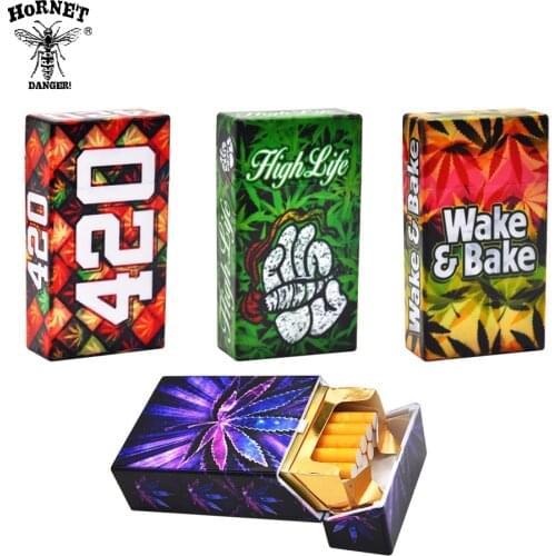 HORNET DANGER Premium Plastic Cigarette Case For Thin Cigarettes Case Portable High Quality Tobacco Box Organizer Case