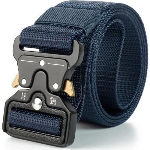 Fashion Mens Belt Army Outdoor Hunting Tactical Multi Function Combat Survival High Quality Marine Corps Canvas For Nylon Male