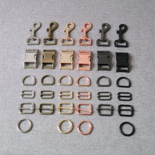 100 Pcs 25mm Metal D O Ring Belt Straps Adjster Release Buckle Carabiner Lobster Clasp For Dog Collar Leash Harness Accessory