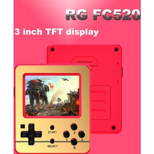RG FC520 vibrating handle NES TV game console vibrating game red and white machine FC handheld game console