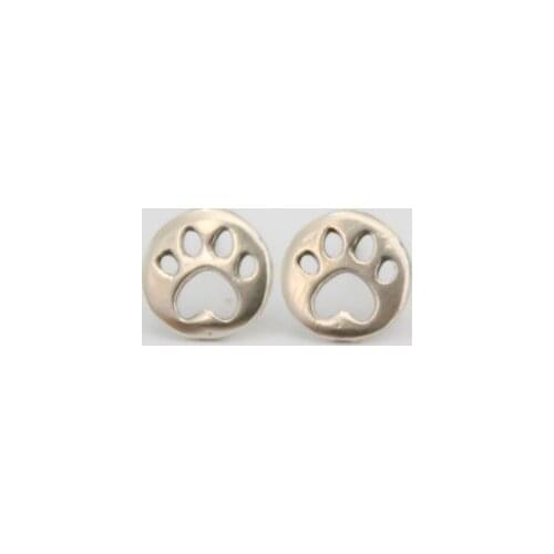 Daisies 10pairs/lot-Unique Design Cute Dog Paw Gold Silver Plated Round Animal Paw Mark Stud Earring Statement Jewelry for Women