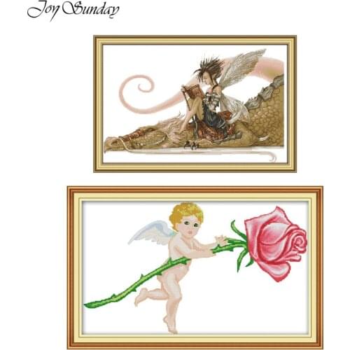 Needlework DIY DMC Cross stitch Sets For Embroidery kits Little Angel Patterns Printed Chinese Cross Stitch Kits Wall Home Decor