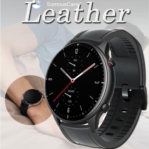 For Huami Amazfit GTR 2 Strap Stratos 3 2 GTR 47mm Genuine Leather Band Silicone Bracelet Watchbands 22mm Watch Strap Wristband