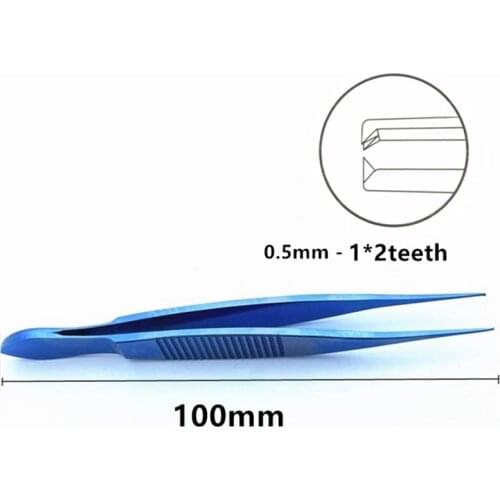 Titanium Tissue Forceps Teeth Delicate ophthalmic instrument double eyelid