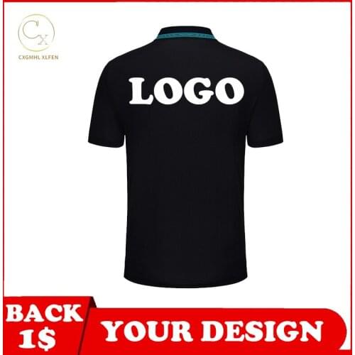 7-color POLO shirt custom summer new style unisex refreshing breathable lapel short sleeve printing DIY brand text