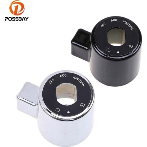 1 Set Motorcycle Chrome Ignition Switch Cover Motocross Ignition Switch Cover ATV fits for Harley Davidson Sportster XL 883 1200