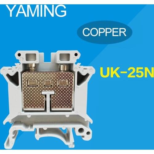 10PCS UK-25N UK25n Din Rail Electrical Conductor Terminal Block Connector Voltage Connection Combine Terminal Row UK series