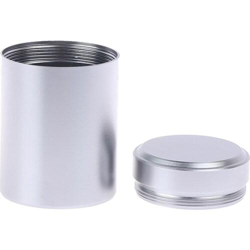 1x Silver Aluminum Airtight Proof Container Herb Stash Metal Sealed Can Tea Jar Storage Containers