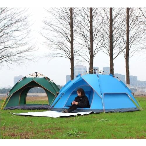 2020 New Camping Automatic Tents Family Outdoor Tourist Tent 4 Seasons Waterproof 1-4 People Travel Tent Sun Beach Protection