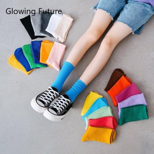 Glowing Future 5 Pairs Autumn Winter Jk Women Socks Japanese Fashion Cotton Solid Color Socks Breathable Sweat Gudetama Socks
