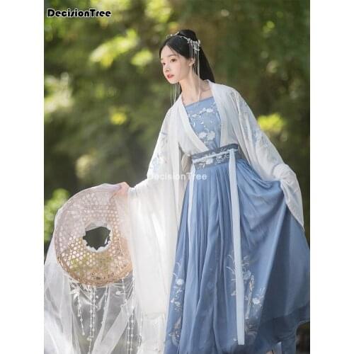 2021 chinese traditional costume for women ancient hanfu dress cosplay lady elegant tang stage costume oriental dress dance wear