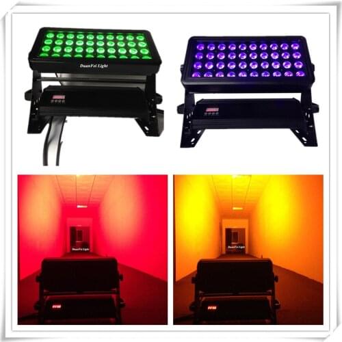 4pcs 40x18w DMX LED Wash Light For Architectural RGBWA UV Wall Washer Led outdoor led city color wash light