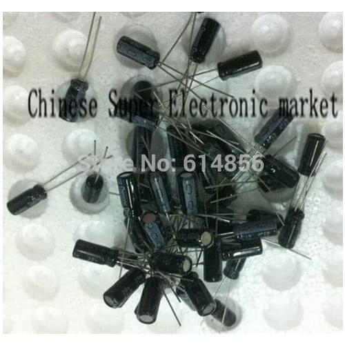 Aluminum electrolytic capacitor 35V 100uf 50V 25V 16V 10V 47UF 33UF 22UF 10UF 4.7UF 3.3UF 2.2UF 1UF 0.47UF 50PCS