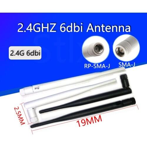 2.4GHz 6dBi Omni WIFI Antenna 2.4G Antenna Aerial RP-SMA Bluetooty Male Female Wireless Router Connector IEEE WLAN/WiMAX/MIMO