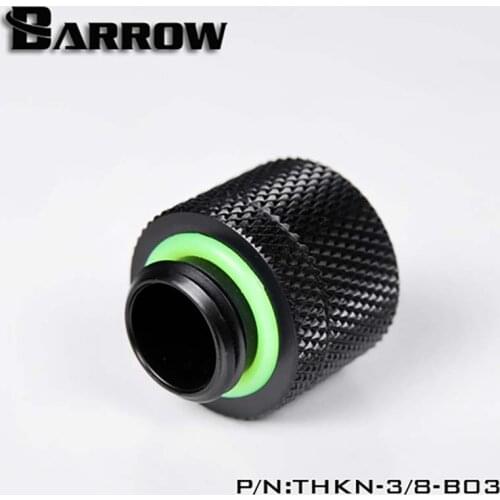 Barrow THKN-3/8-B03 Connector Fittings Hand Twist for 3/8 Thin Tueb Black/Silver/White/Gold Water cooler heatsink gadget