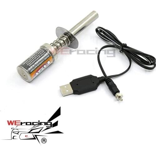 HSP Gas RC Nitro Engine motor glow 1.2V 1800MA 3600MA RECHARGEABLE GLOW PLUG Starter Igniter AC Charger for RC 1/8 1/10 Car