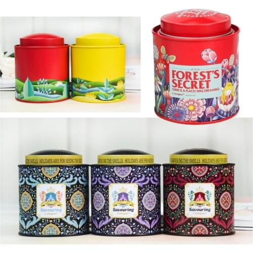 Big Size Europe Type Restoring Sealed Tin Cans 8x10cm Double Cover Tea Pot Sugar Coffee Storage Jar Candy Gift Box
