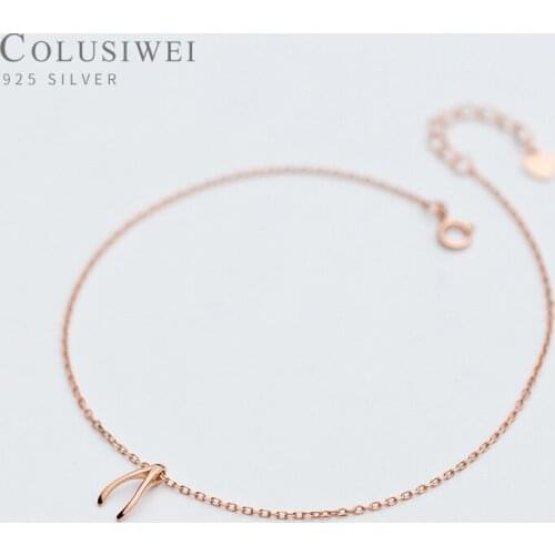 Colusiwei Simple Wishbone Chain Bracelet Genuine 925 Sterling Silver Stylish Link Bracelets for Women Fashion Accessory for Girl