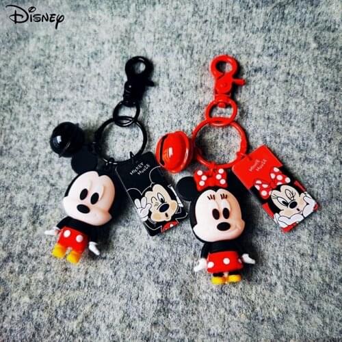 Cartoon Keychain for Women Disney Mickey Mouse Anime Dolls Car Key Bag Pendant Wallet Accessories Fashion Keychains Cute Minnie