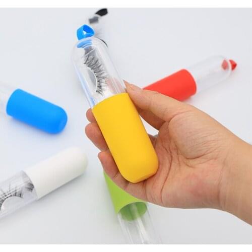 2pcs/lot Pill Packing Bottle for Eyelash Pill Eyelashes Package Multicolor Pill Shape Eyelashes Storage Packing Box Makeup