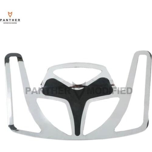 Chrome CNC Aluminum Motorcycle Rear Trunk Luaggage Rack Rubber Non-slip case for Honda Goldwing GL1800 2001-2013
