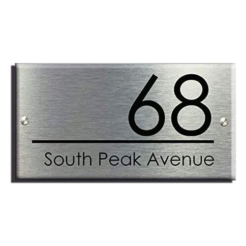 House number Exclusive Designer Acrylic 2 part House Number Plaque Leni 12" x5.5" number stickers home number Door sign