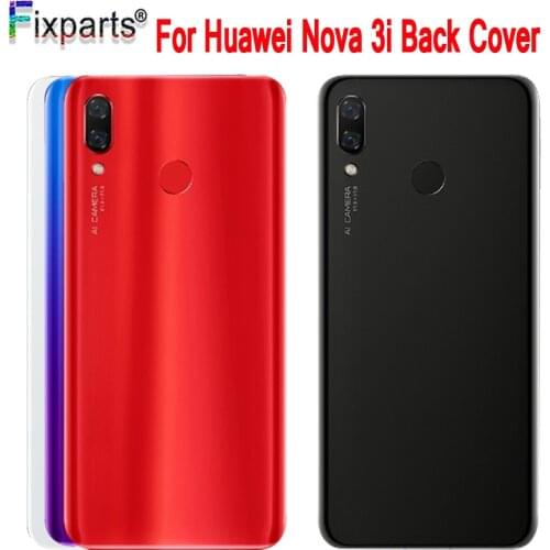 For Huawei Nova 3i Battery Cover Back Glass Nova 3i Rear Battery Door Housing Case For Huawei P Smart Plus Battery Cover