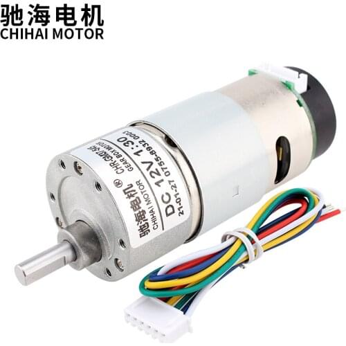 CHR-GM37-545S-ABHL 37mm DC12V 24V Metal Rear shaft Can install encoder output shaft motor