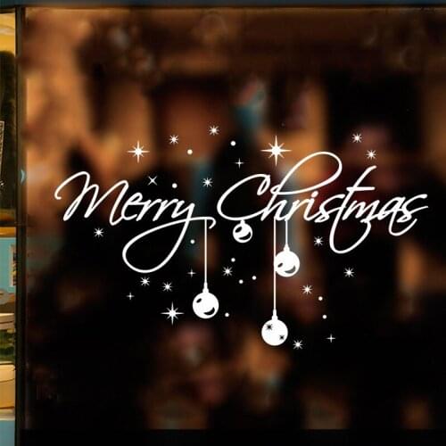 DIY Merry Christmas Wall Stickers Window Glass Stickers Christmas Decorations for Home Christmas Ornaments Xmas New Year