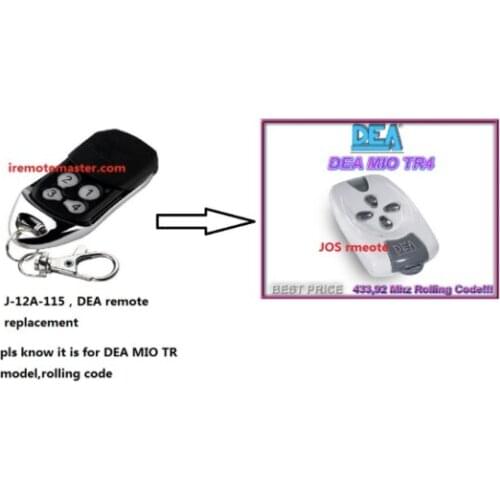 New top DEA MIO TR 4 replacement remote control rolling code