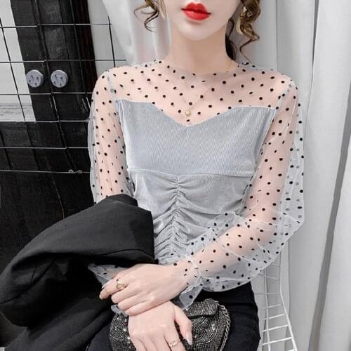 NUYIMEI Polka Dot Blouses