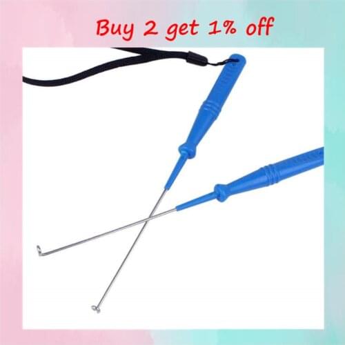 OOTDTY Fishing Hook Remover Stainless Steel With Anti Lost Ring Extractor Anti Slip Handle Fish Removal Tools