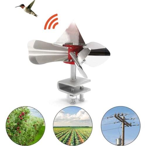 Stainless Steel Wind Power Bird Scarer 360 Degree Reflective Birds Repellents Decoy Outdoor Orchard Garden Farmland Pest Control