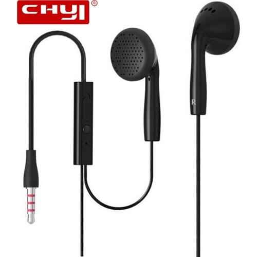 CHYI Portable Simplicity Earbuds 3.5mm Volume Control Music Earphones With Microphone Call Headset For iOS Android Phone Tablet