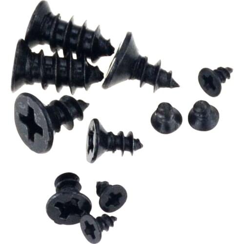 20PCS M4*8 10 12 16 18 20 25 Black Carbon Steel Cross Recessed Countersunk Flat Head Tapping-screws Wood Screw M4x8 M4x25