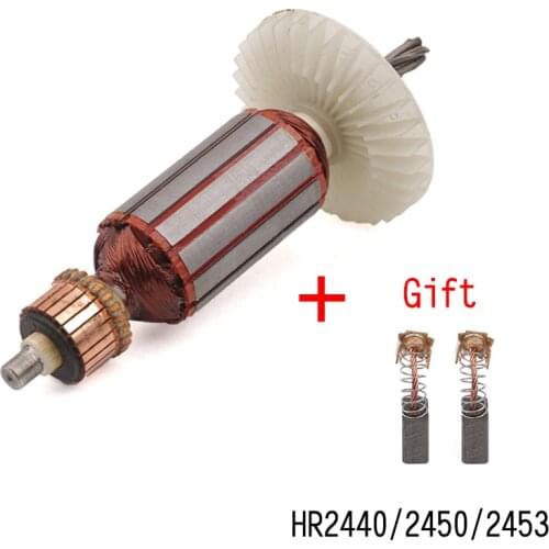 Replacement AC220V-240V 5 teeth Hammer drill Armature Rotor for MAKITA HR2440 HR2440F HR2450 HR2450F HR2453,High-quality