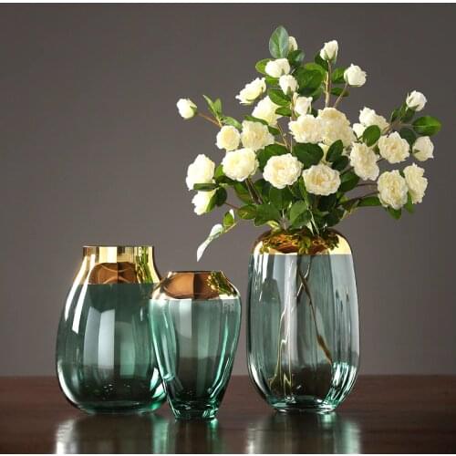 Modern glass vase Originality Light luxury Hydroponics flower vase Tabletop terrarium glass containers wedding home decoration